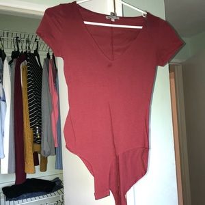 Burgundy bodysuit